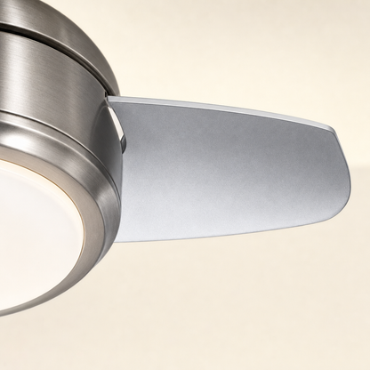 Satin Nickel Compact Ceiling Fan with Light - FAN930-04