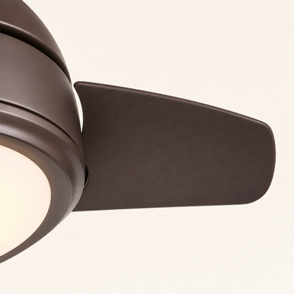 Brown Compact Ceiling Fan with Light - FAN930-05