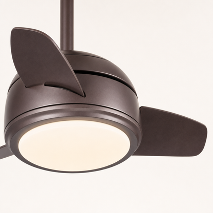 Brown Compact Ceiling Fan with Light - FAN930-05